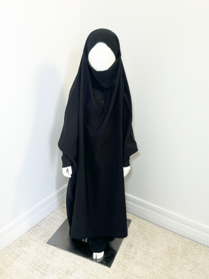 Jilbeb enfant en microfibre - 6 ans, Noir