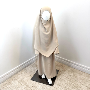Ensemble fille Mayssane khimar + abaya - Bleu marine, 10ans