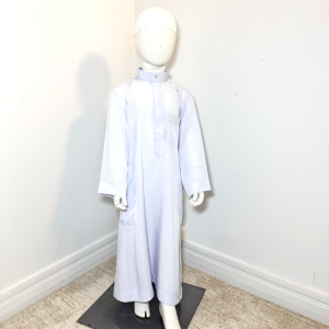 Qamis enfant avec col - Blanc, 38