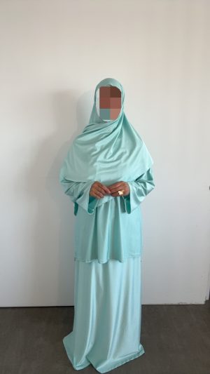 Ensemble burkini 4 pièces jupe - Bleu turquoise