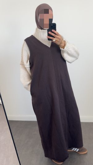 Robe en jean sans manches