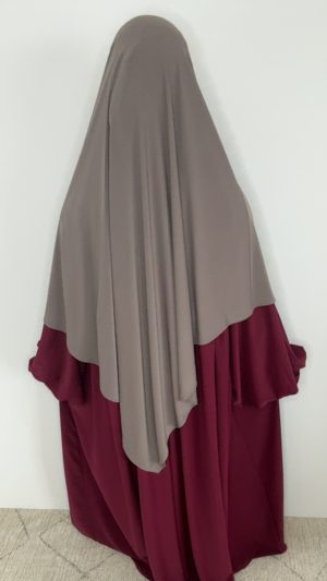 Khimar jersey prémium luxe - Taupe