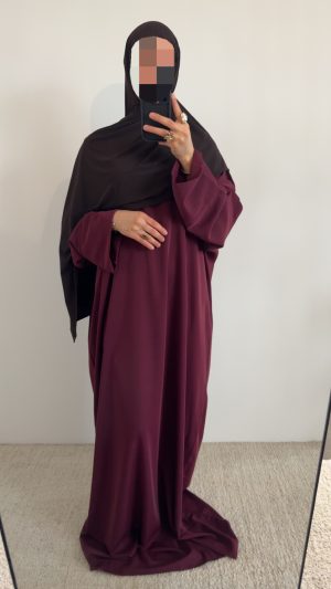 Abaya Siham tall - Bordeau