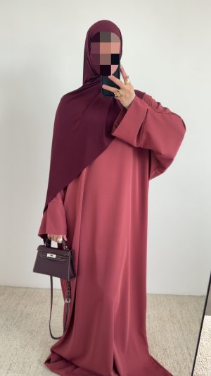 Abaya Siham tall - Framboise