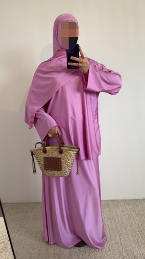 Ensemble burkini 4 pièces jupe - Rose