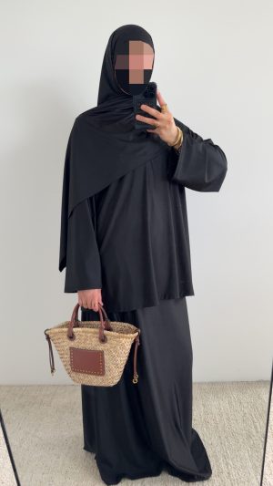 Ensemble burkini 4 pièces jupe - Noir