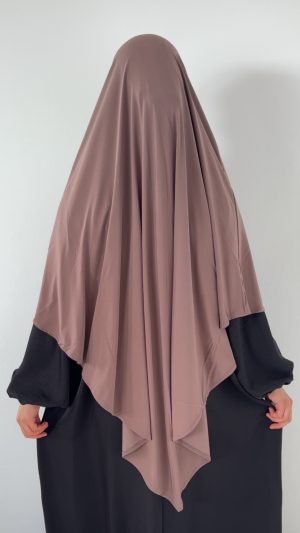 Khimar jersey prémium luxe - Vieux taupe