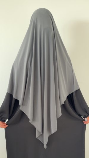 Khimar jersey prémium luxe - Gris