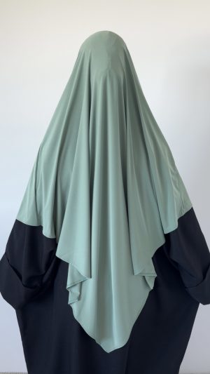 Khimar jersey prémium luxe - Vert d'eau