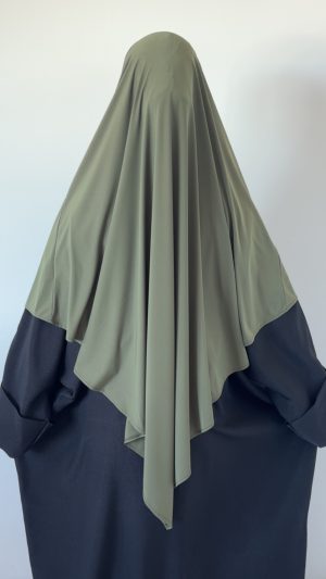 Khimar jersey prémium luxe - Kaki