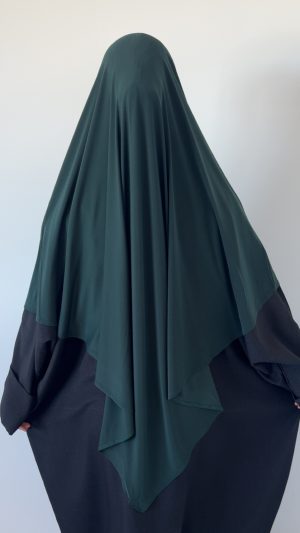 Khimar jersey prémium luxe - Vert émeraude