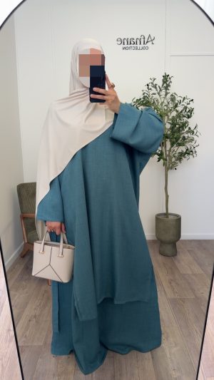 Ensemble jupe Layane - Bleu canard
