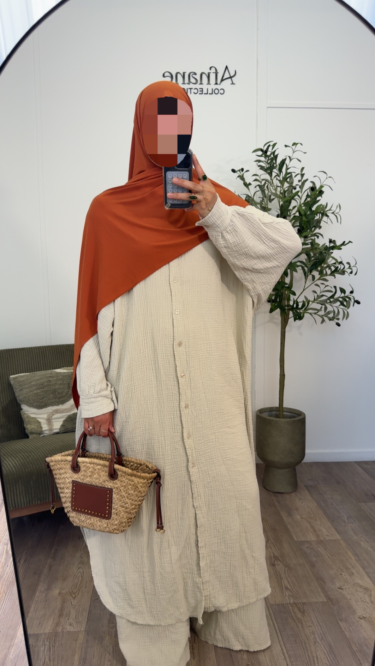 Ensemble pantalon gaz de coton – Image 4
