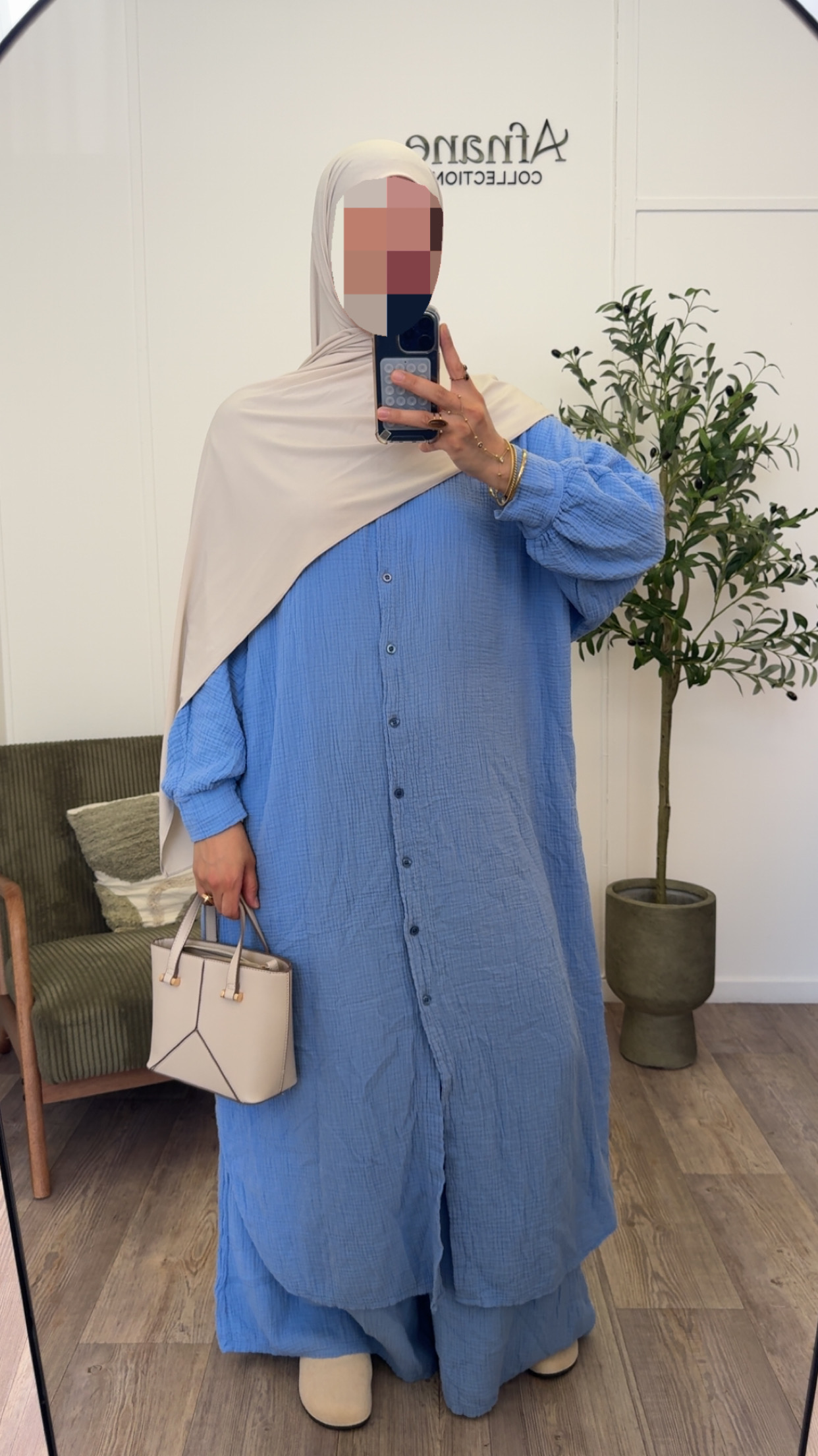 Ensemble pantalon gaz de coton – Image 12