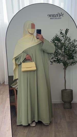 Abaya Seyna Taille 2 - Tilleul