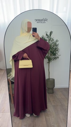 Abaya Seyna Taille 2 - Cerise