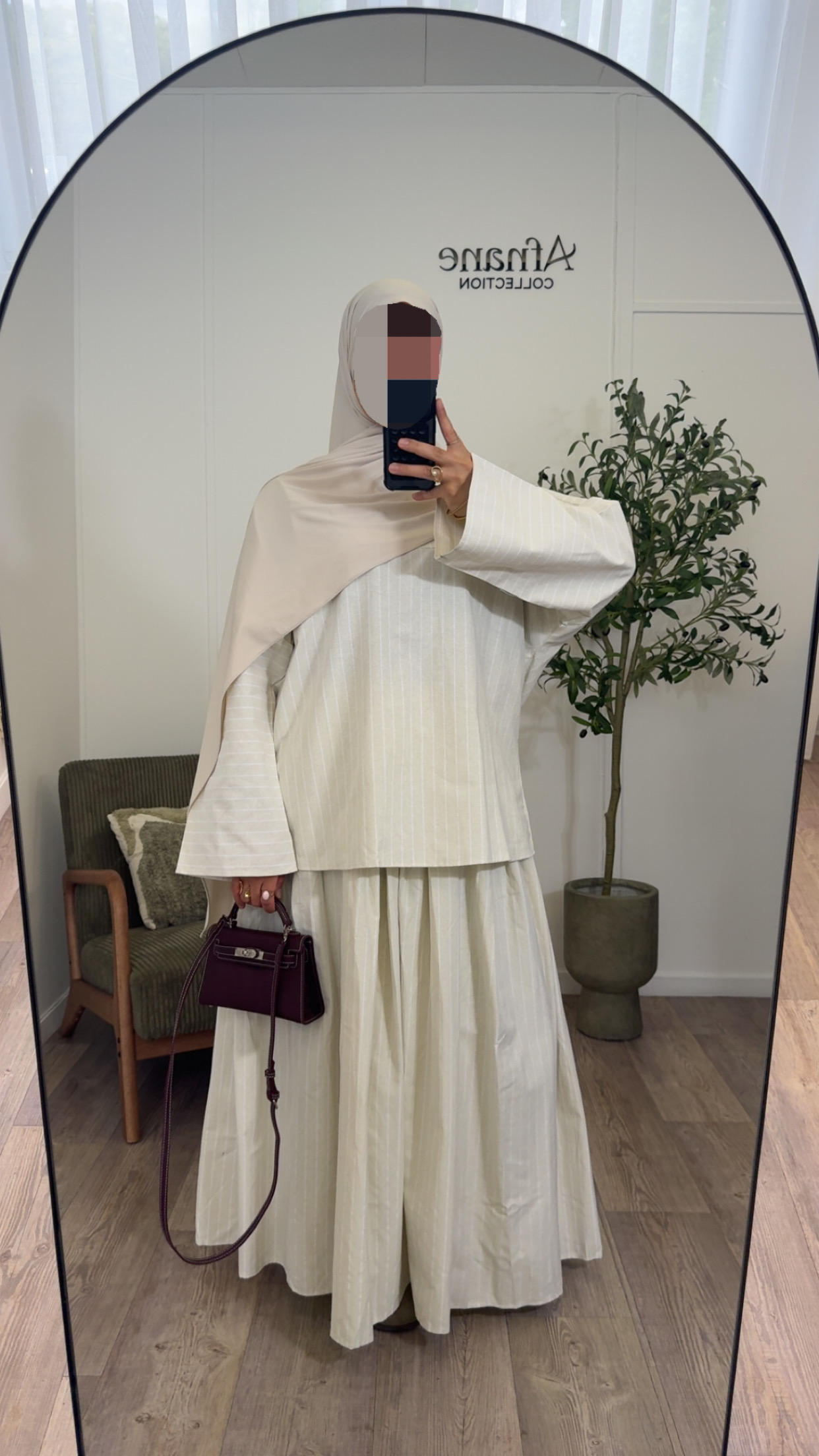 Ensemble jupe coton à rayures – Image 2