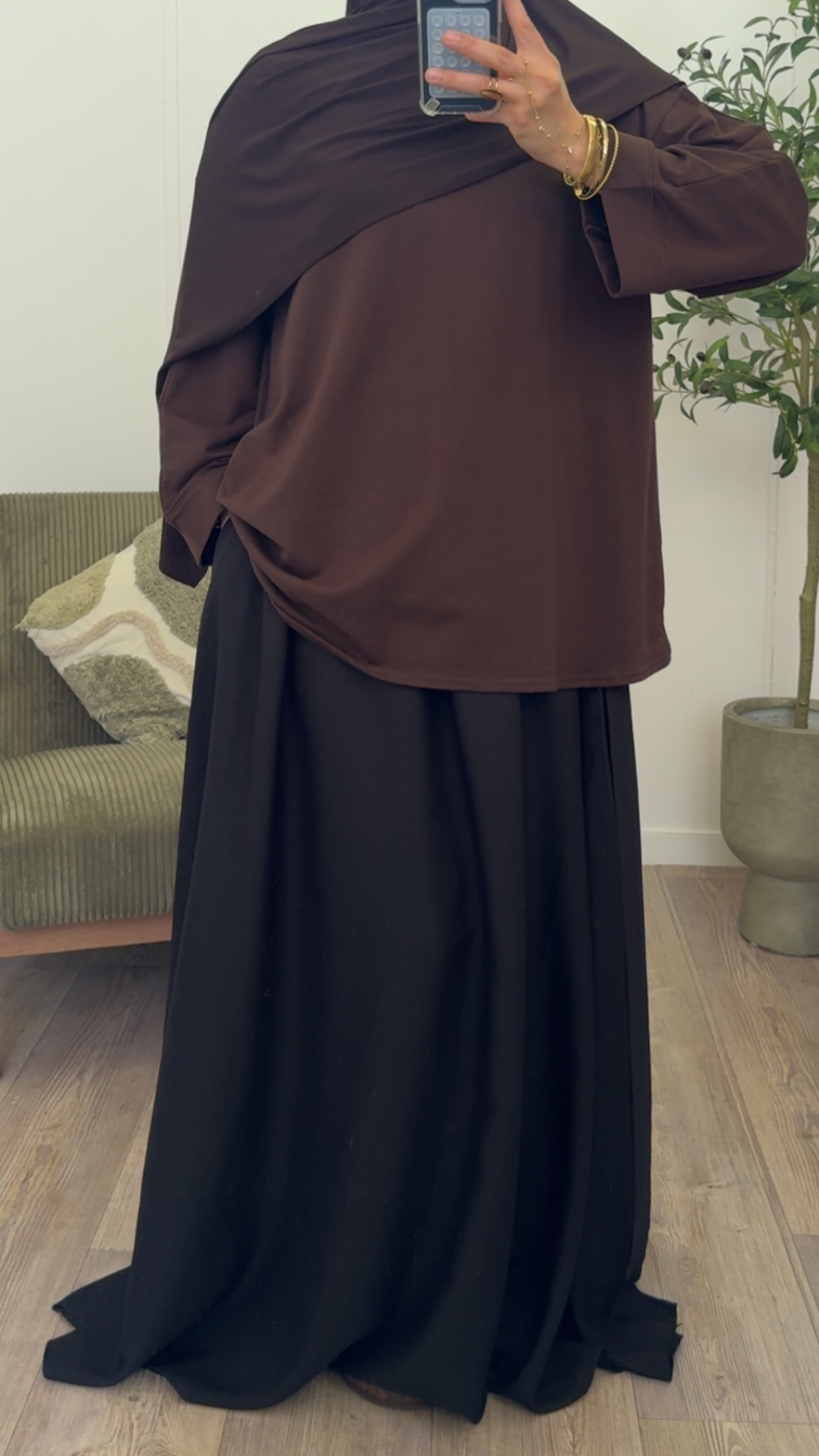 Jupe tall effet lin – Image 2
