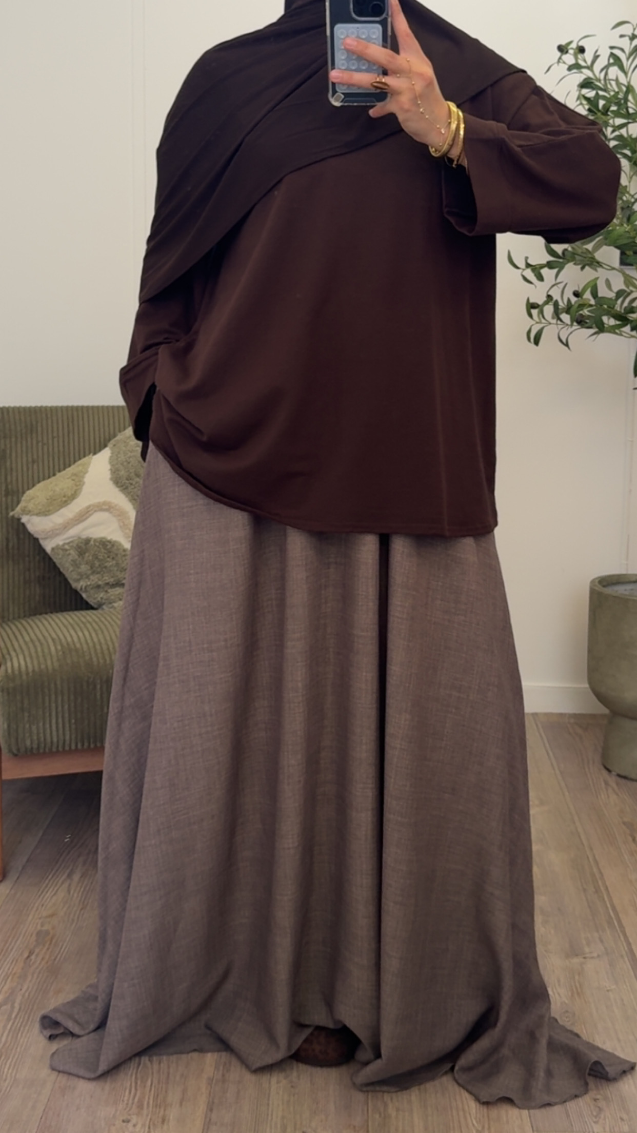Jupe tall effet lin – Image 4