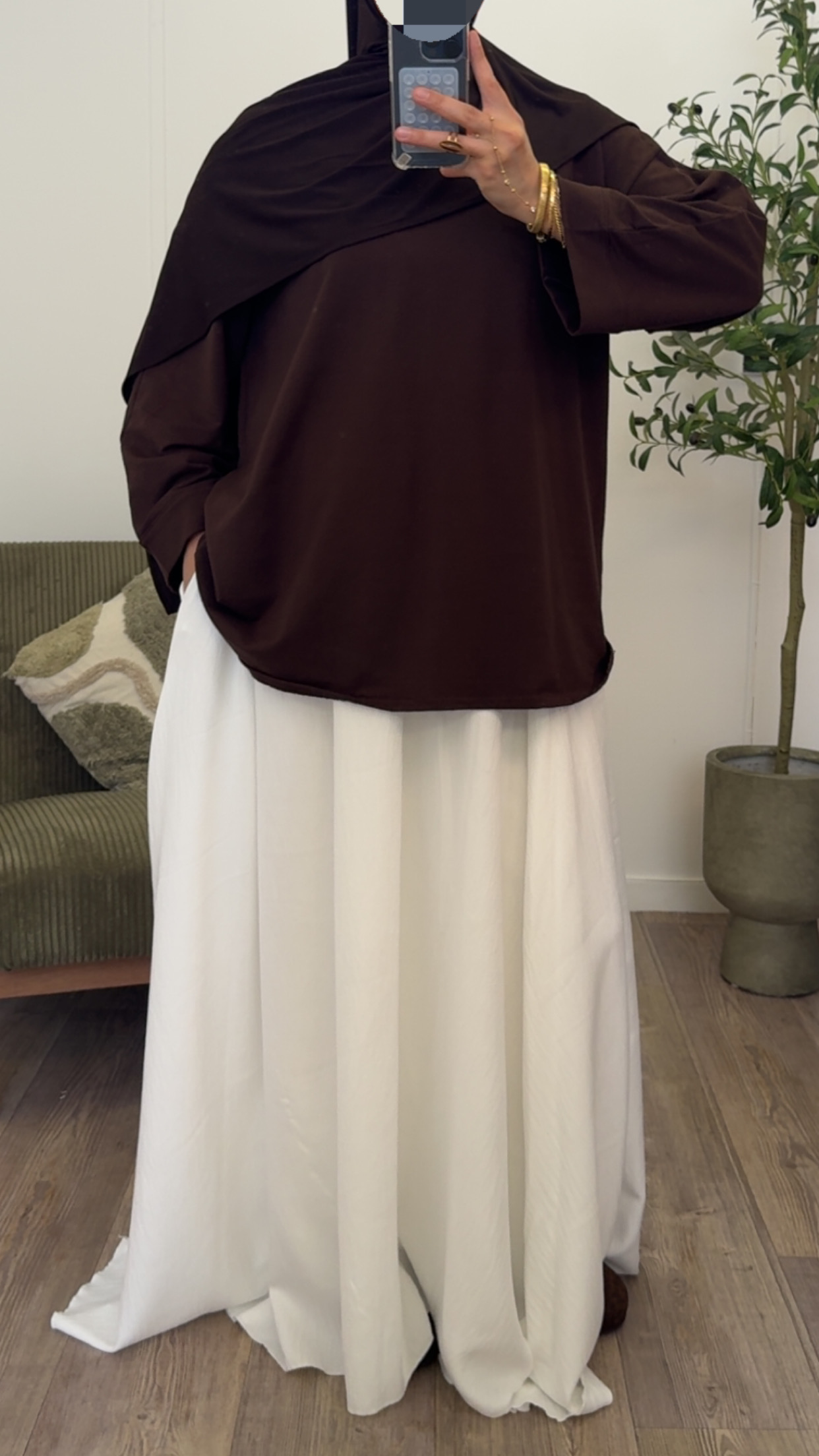 Jupe tall effet lin – Image 5