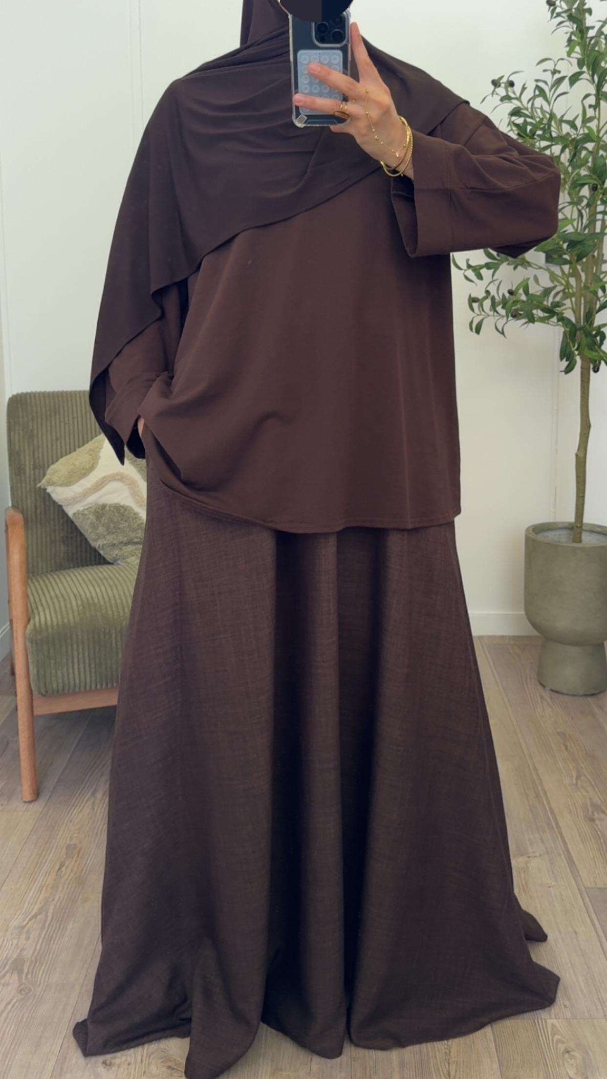 Jupe tall effet lin – Image 3